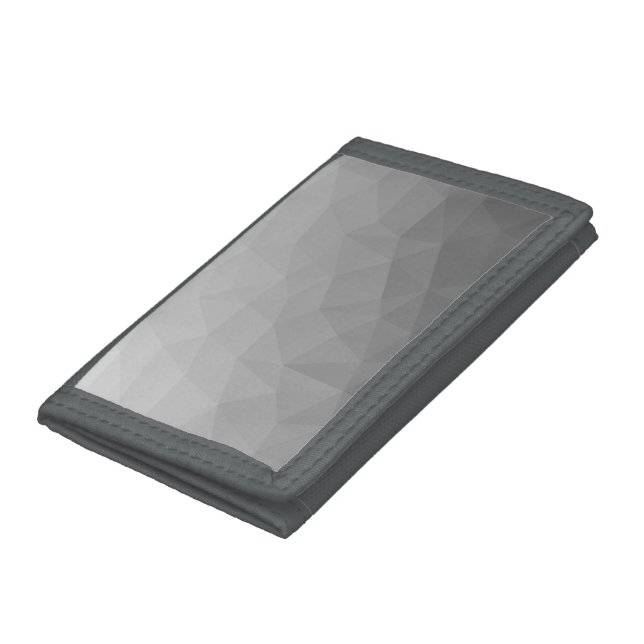 Grey Gradient Geometric Mesh Pattern Trifold Wallet (Bottom)