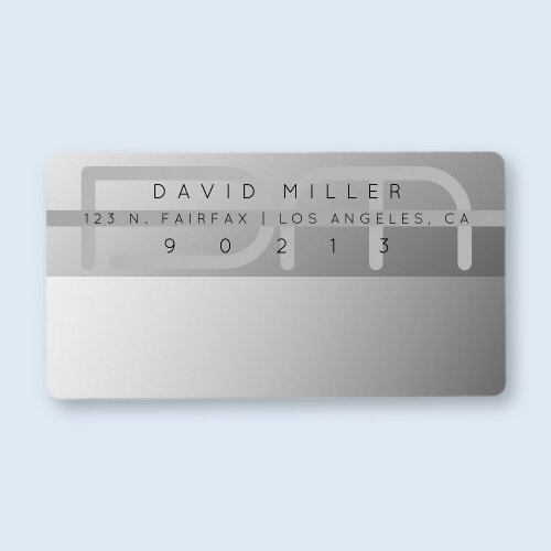 Grey Gradient Modern Return Address Label