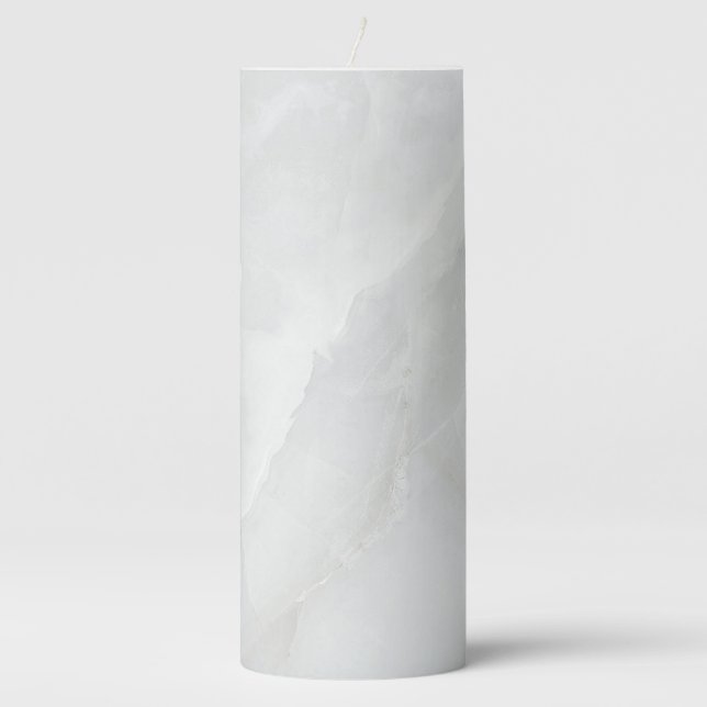 Grey Granite Brown Quartz Stone Natural Pillar Candle (Front)