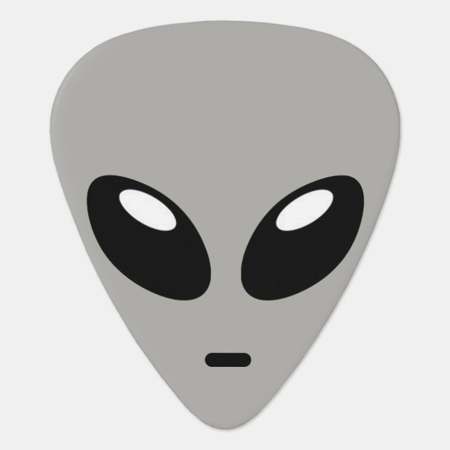 Grey Gray Alien Roswell UFO Guitar Pick (Front)