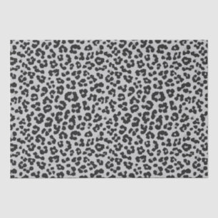 Grey Gray Ash Leopard Cheetah Animal Print Pattern Tissue Paper