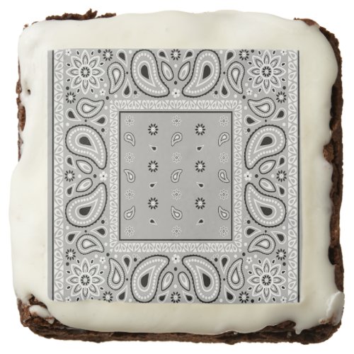 Grey Gray Bandana Paisley Country Hip Hop Cowboy Brownie