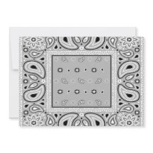 Grey Gray Bandana Paisley Country Hip Hop Cowboy