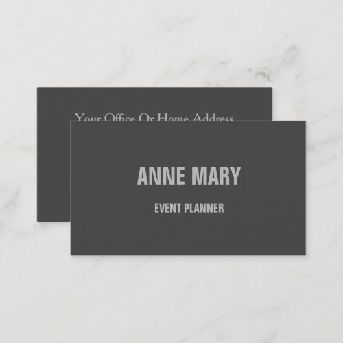 Grey Gray Classy Wedding Custom Color Elegant Business Card