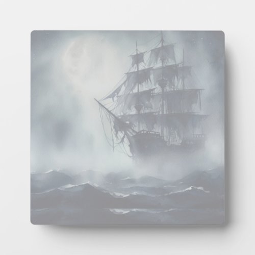 Grey Gray Fog Pirate Ship Retirement Plaque