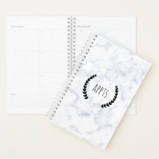 grey gray marble granite modern chic appointment planner