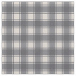 Grey Gray on Cream Gingham Plaid Buffalo Checker Fabric