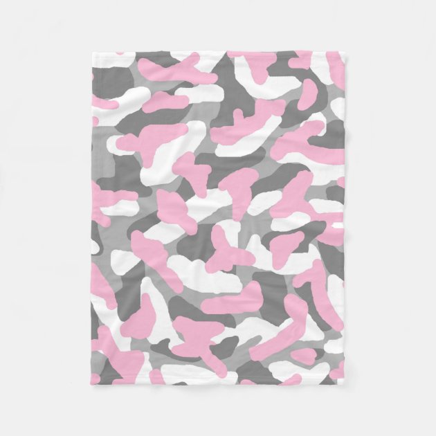 Pink camo fleece discount blanket