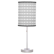Grey Gray White Theme Geometric Patterns Custom Table Lamp