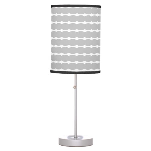 Grey Gray White Theme Geometric Patterns Custom Table Lamp