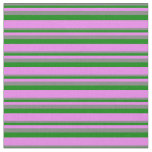 [ Thumbnail: Grey, Green, and Violet Colored Lines Pattern Fabric ]