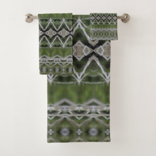 Grey Green Bath Decor Bath Towel Set