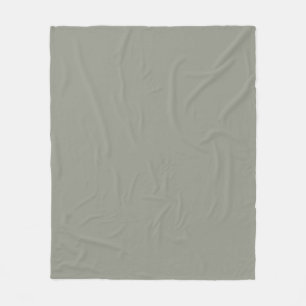 Grey Green Solid Color Evergreen Fog SW 9130 Fleece Blanket