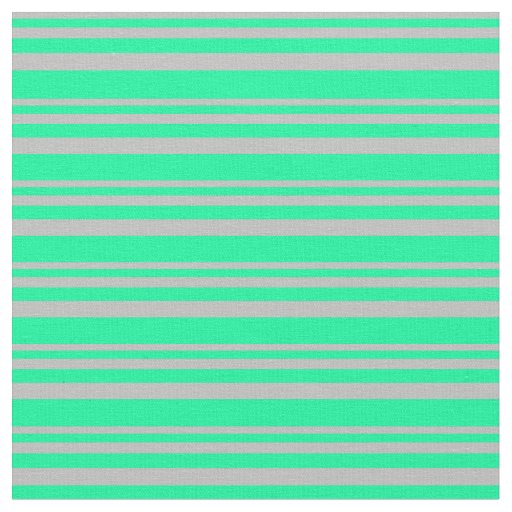 Grey & Green Stripes Fabric