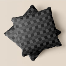 Grey & Grey Fun Retro Chic Checkered Squares