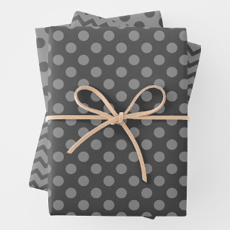 Grey & Grey Multi-Pattern Wrapping Paper Sheets