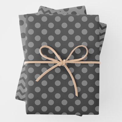 Grey &amp; Grey Multi-Pattern Wrapping Paper Sheets