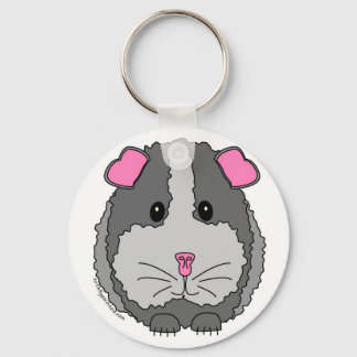 Grey Guinea Pig Keychain