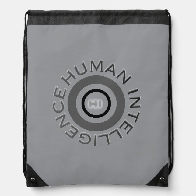 Grey H.I.  Drawstring Bag (Front)