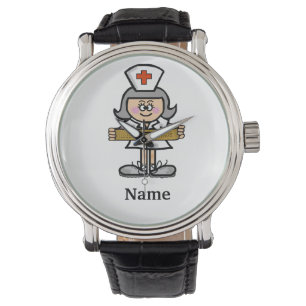 Grey Hair Female Nurse Watch  Customize It!