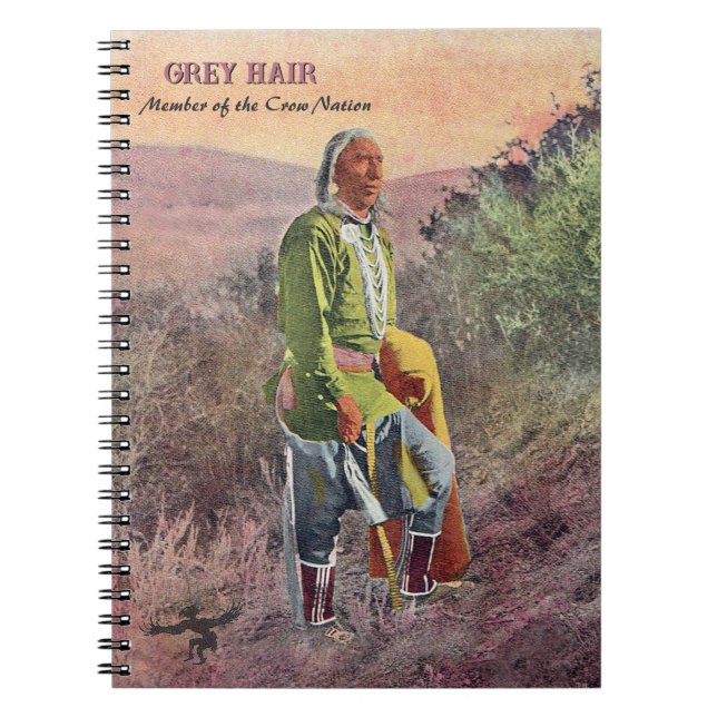 Grey Hair Native American Notebook (Front)