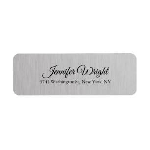 Grey Handwriting Elegant Plain Modern Design Label