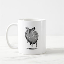grey heart mug