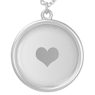 Grey Heart Necklace