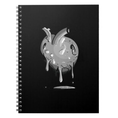 grey heart notebook