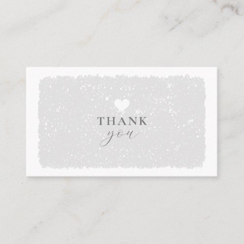 Grey Heart Thank You For Your Purchase Business Card