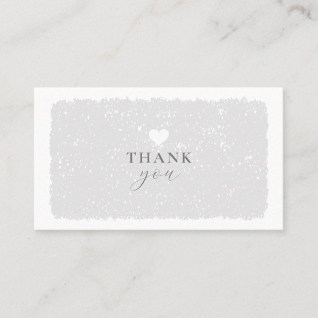 Grey Heart Thank You For Your Purchase Business Card (Front)