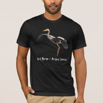 Grey Heron Shirt by Welshpixels at Zazzle