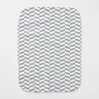 Grey Herringbone Baby Burp Cloth