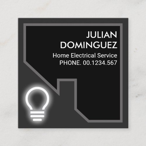 Grey Home Building Frame At Outage Square Business Card
