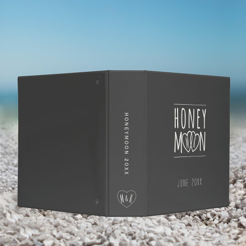 Grey Honeymoon Scrapbook Binder Wedding Album