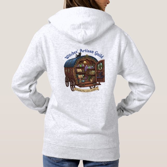 Grey Hoodie, Witches Artisan Guild Hoodie (Back)