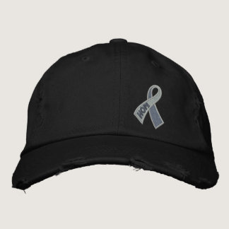 Grey Hope Cancer Diabetes Ribbon Awareness Embroidered Baseball Hat