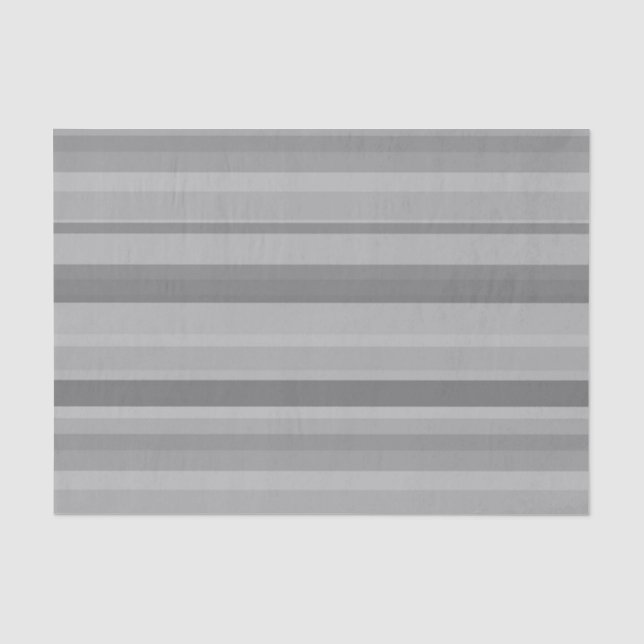 Grey horizontal stripes tissue paper (Front)