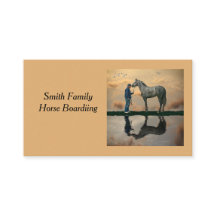 Grey Horse And Groom OTTB Business Card