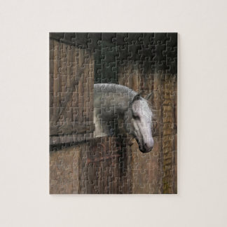 Grey Horse at the Stable Door Jigsaw Puzzle