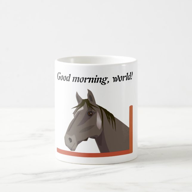 Grey horse coffee mug (Center)