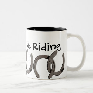 Grey Horse Shoes I'd Rather Be Riding Mug