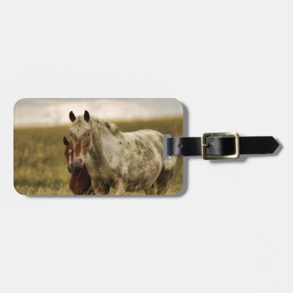 Grey Horse with Baby Bag Tag