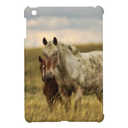 Grey Horse with Baby iPad Mini Cover