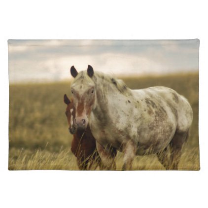 Grey Horse with Baby Placemat