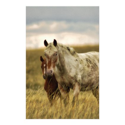 Grey Horse with Baby Stationery