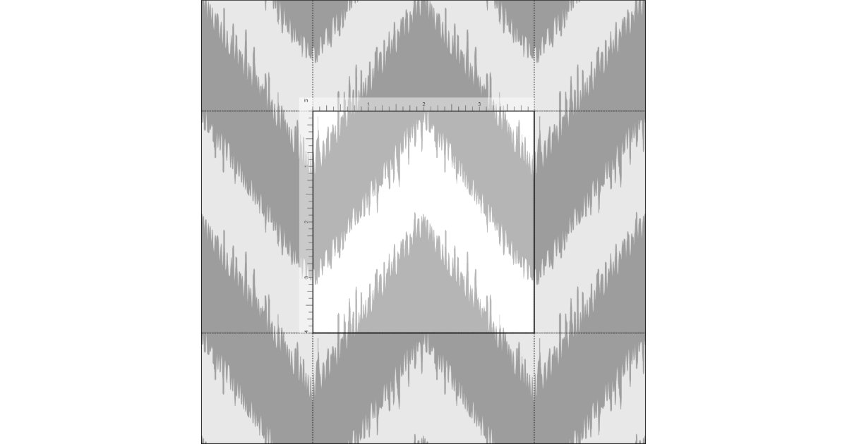 Grey Ikat Chevron Fabric | Zazzle