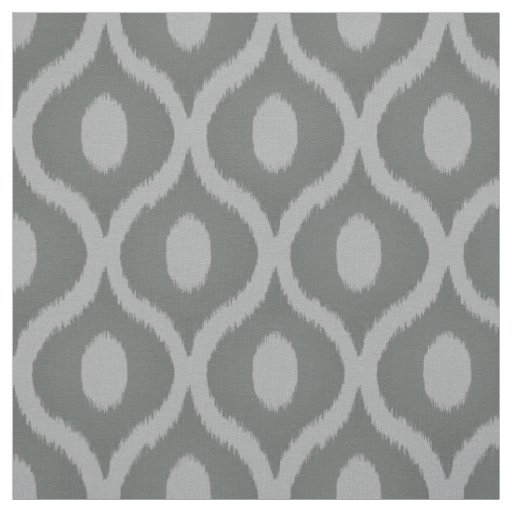 Grey ikat moroccan design fabric