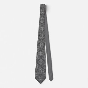 Grey Indian print Neck Tie