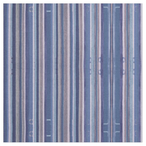 Grey, Indigo Blue Coastal Stripe Fabric 'Lincoln'